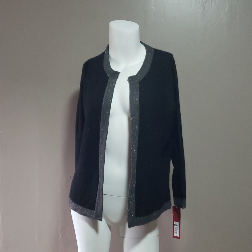 🆕️ Merona Open Cardigan NWT Sz M Black